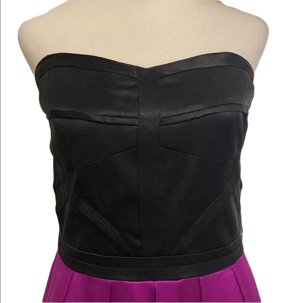 GIANNI BINI silk corset color block mini dress - Picture 4 of 13